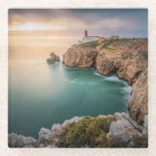 Cape St. Vincent Sagres, Algarve, Portugal Glass Coaster