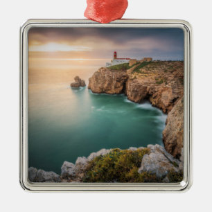 Cape St. Vincent Sagres, Algarve, Portugal Metal Tree Decoration