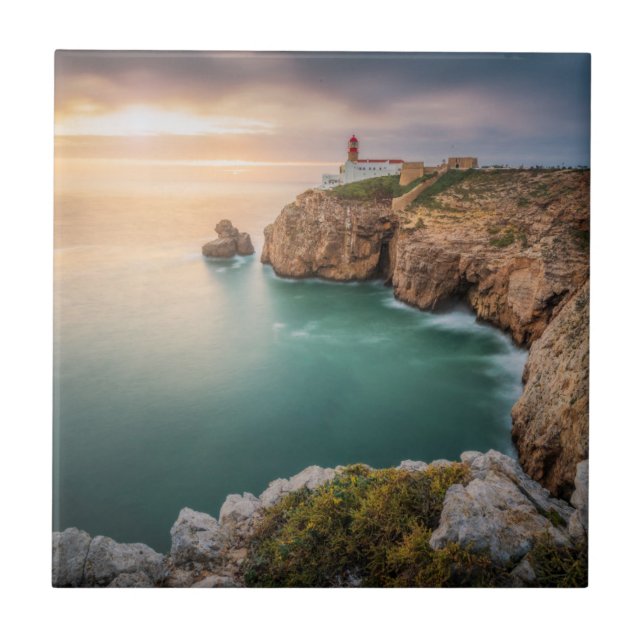 Cape St. Vincent | Sagres, Algarve, Portugal Tile (Front)