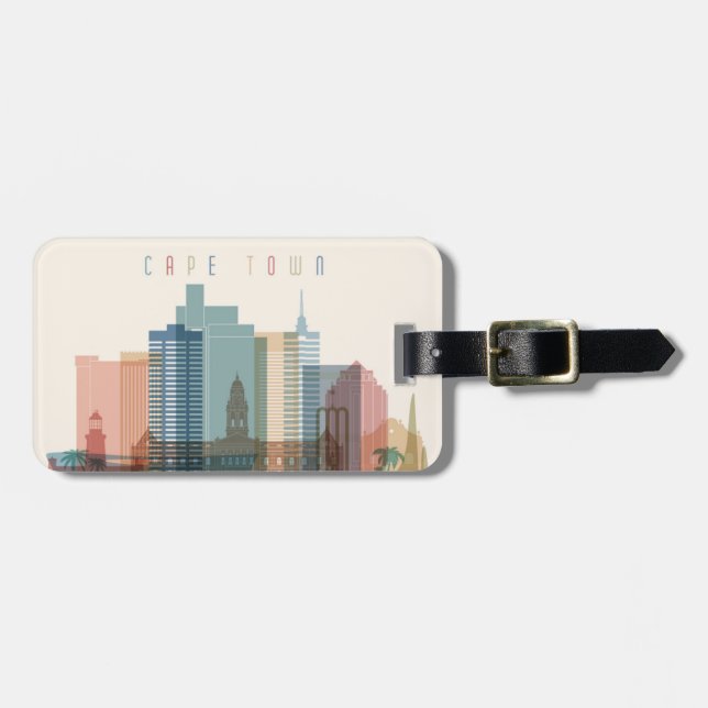 Cape Town, Africa | City Skyline Luggage Tag (Front Horizontal)