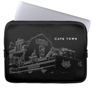 Cape Town Architecture Bakery Building Sketch Laptop Sleeve