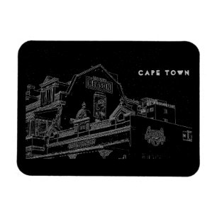 Cape Town Architecture Bakery Building Sketch Magnet
