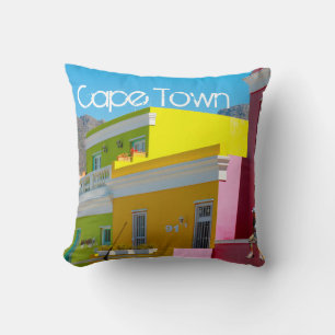 Cape Town Bo-Kaap Cityscape South Africa Cushion