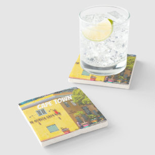 Cape Town Cityscape Architecture South Africa Stone Coaster
