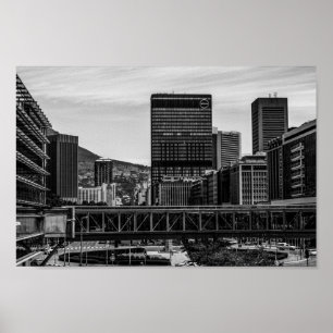 Cape Town Cityscape Lion's Head South Africa Poster