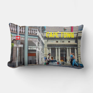 Cape Town Cityscape Long Street South Africa Lumbar Cushion