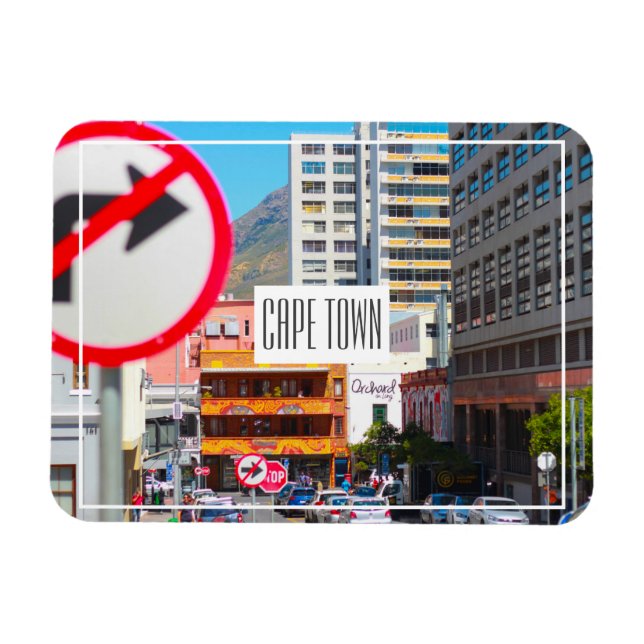 Cape Town Cityscape Street South Africa Magnet (Horizontal)