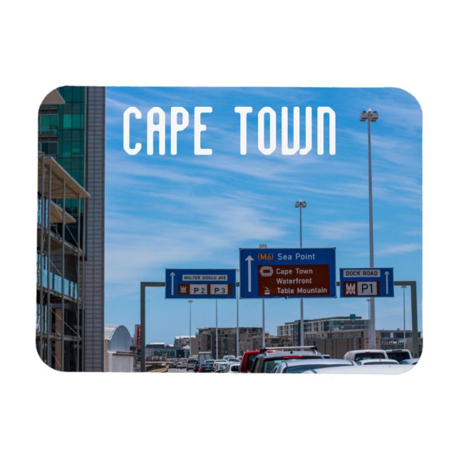 Cape Town Cityscape Traffic Street South Africa Magnet (Horizontal)