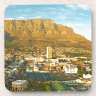 Cape Town Cityscape With Table Mountain Coaster