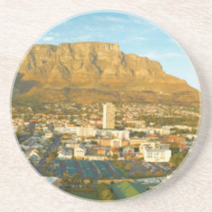 Cape Town Cityscape With Table Mountain Coaster