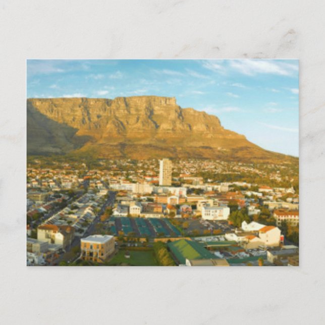 Cape Town Cityscape With Table Mountain Postcard (Front)