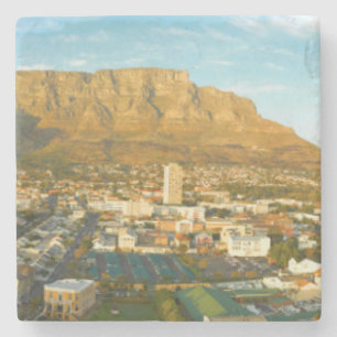 Cape Town Cityscape With Table Mountain Stone Coaster