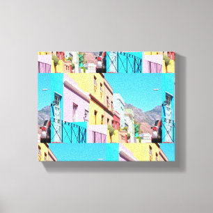 Cape Town Colourful Houses Bo Kaap Street Canvas Print