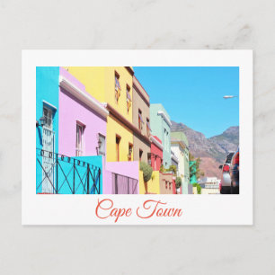 Cape Town Colourful Houses Bo Kaap Street Postcard