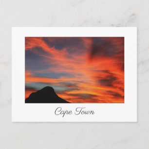 Cape Town Lion's Head Sunset View Postcard