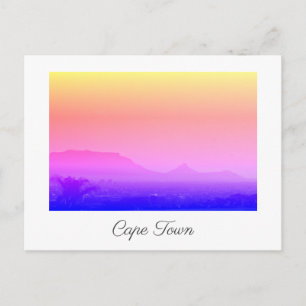 Cape Town Lion's Head Sunset View Postcard