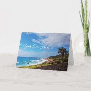 Cape Town Ocean Palm Beach Landscape Greeting Card