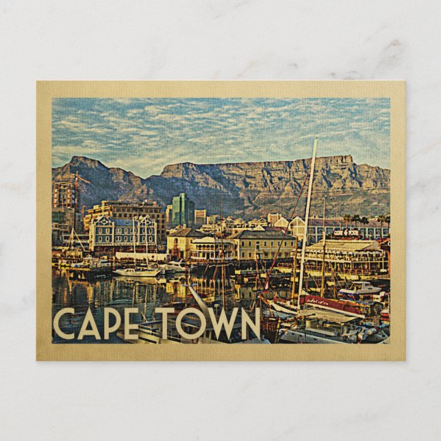 Cape Town Postcard South Africa Vintage Travel (Front)