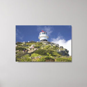 Cape Town, South Africa. A lighthouse on the Canvas Print
