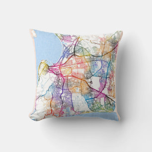 Cape Town South Africa City Map Cushion