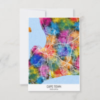 Cape Town South Africa City Map