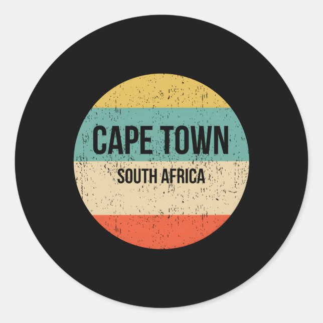 Cape Town South Africa Classic Round Sticker (Front)
