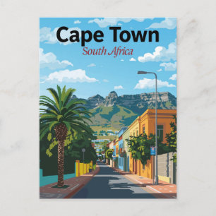 Cape Town South Africa Colorful Street Postcard