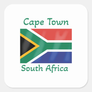 Cape Town South Africa Flag  Square Sticker