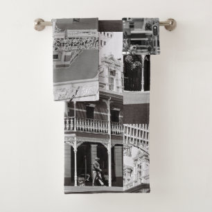 Cape Town South Africa Monochrome Bath Towel Set