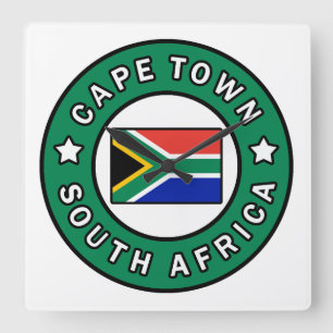 Cape Town South Africa Square Wall Clock