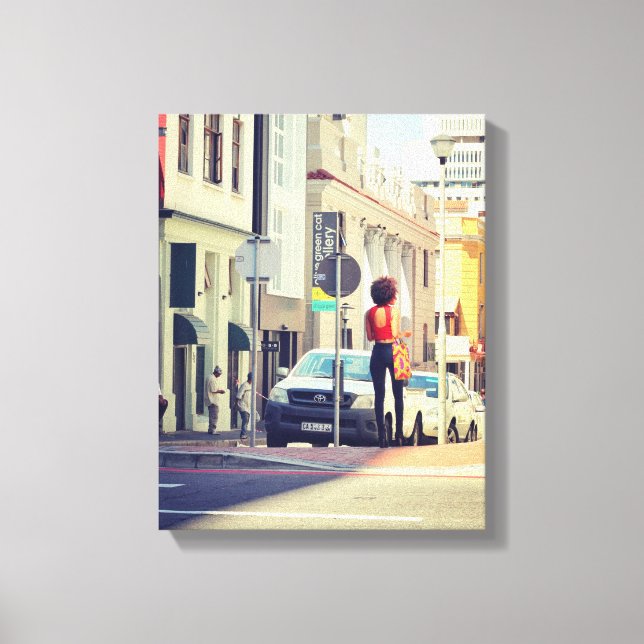 Cape Town South Africa Street View Cityscape Canvas Print (Front)