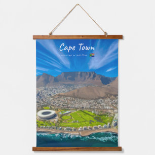 Cape Town, South Africa - Table Mountain View Hanging Tapestry