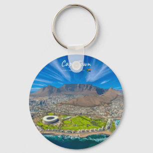 Cape Town, South Africa - Table Mountain View Key Ring