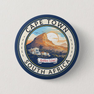 Cape Town South Africa Travel Art Badge