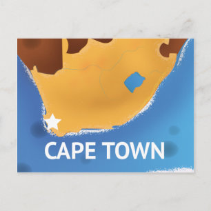 Cape town south Africa Travel poster Postcard