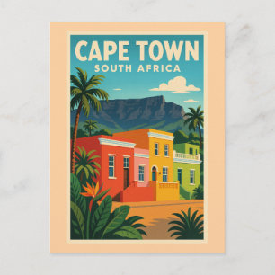 Cape Town, South Africa travel poster, Postcard