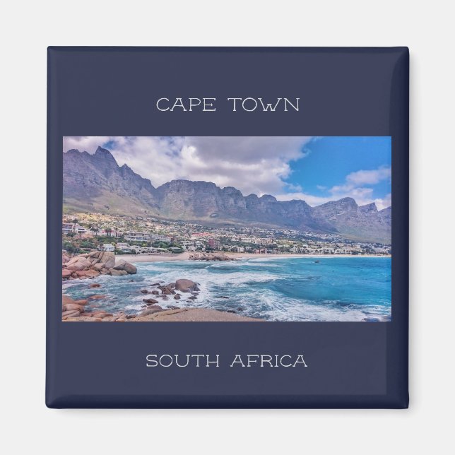 Cape Town Table Mountain Beach Ocean View Magnet (Front)