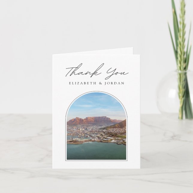 Cape Town Table Mountain Blank Thank You Card (Front)