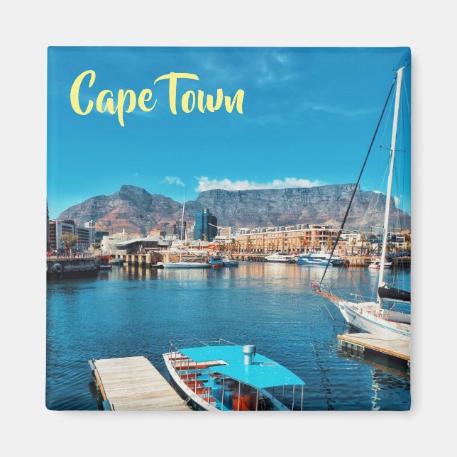 Cape Town Table Mountain Harbour View Magnet (Front)