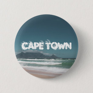Cape Town Table Mountain Ocean 6 Cm Round Badge