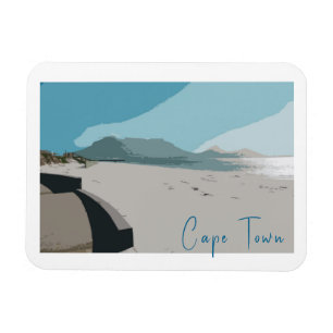 Cape Town Table Mountain Ocean Sketch Magnet