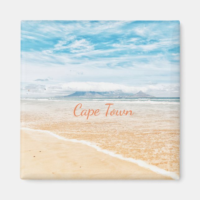Cape Town Table Mountain Ocean Sky Magnet (Front)