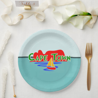Cape Town Table Mountain South Africa Paper Plate