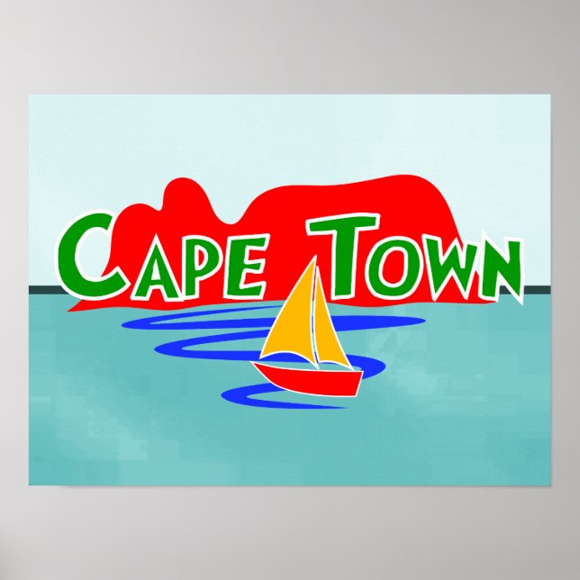 Cape Town Table Mountain South Africa Poster Print (Front)
