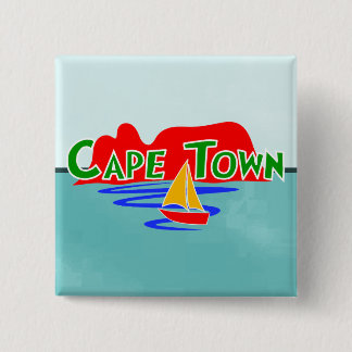 Cape Town Table Mountain South Africa Square Badge