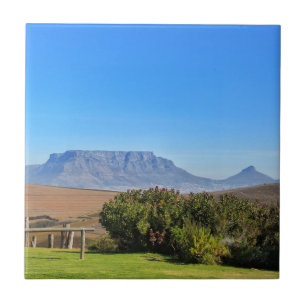Cape Town Table Mountain View Grass Tile