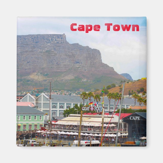 Cape Town Table Mountain Waterfront Cityscape Magnet (Front)