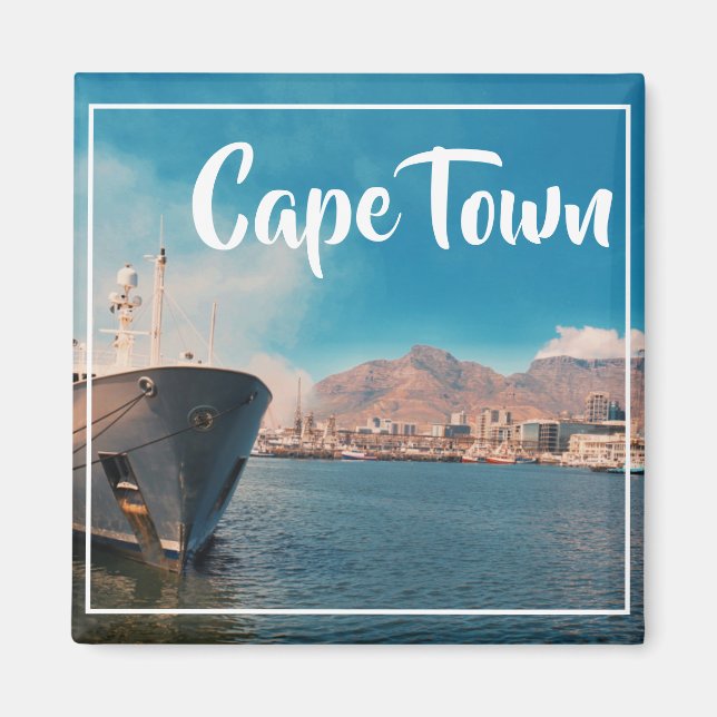 Cape Town Table Mountain Waterfront Harbour Magnet (Front)