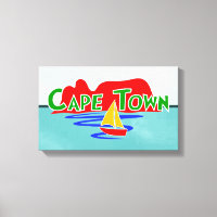 Cape Town Table Mountain Wrapped Canvas Print