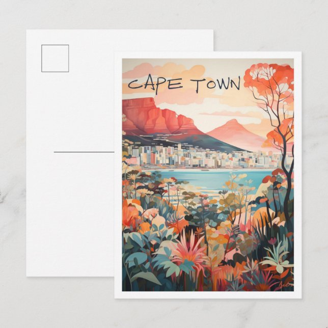 Cape Town Travel Aesthetic Postcard (Front/Back)